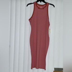 a.n.a Viva stripe coral tank dress NWT